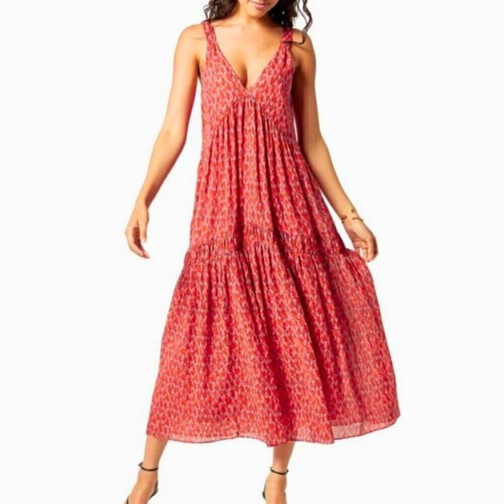 Joie Red Multi Floral Maxi Dress - Picture 2 of 9